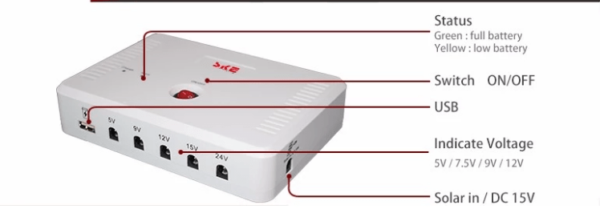 SK616 Mini DC UPS for Wifi Router + ONU + IP cam/CC cam (15600mAh with mega 5 output) - Image 7