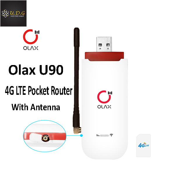Olax U90 3G/4G LTE All Operator SIM Wireless Pocket Router With Antenna USB Dongle (MicroSD Card Supported) - Useful Daily Gadgets | Trustful Online Shop in BD