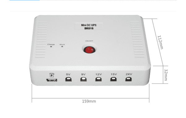 SK616 Mini DC UPS for Wifi Router + ONU + IP cam/CC cam (15600mAh with mega 5 output) - Image 4
