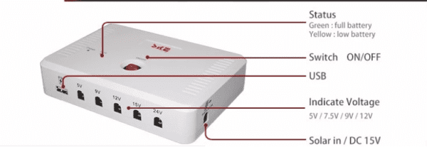 SK616 Mini DC UPS for Wifi Router + ONU + IP cam/CC cam (15600mAh with mega 5 output) - Image 7